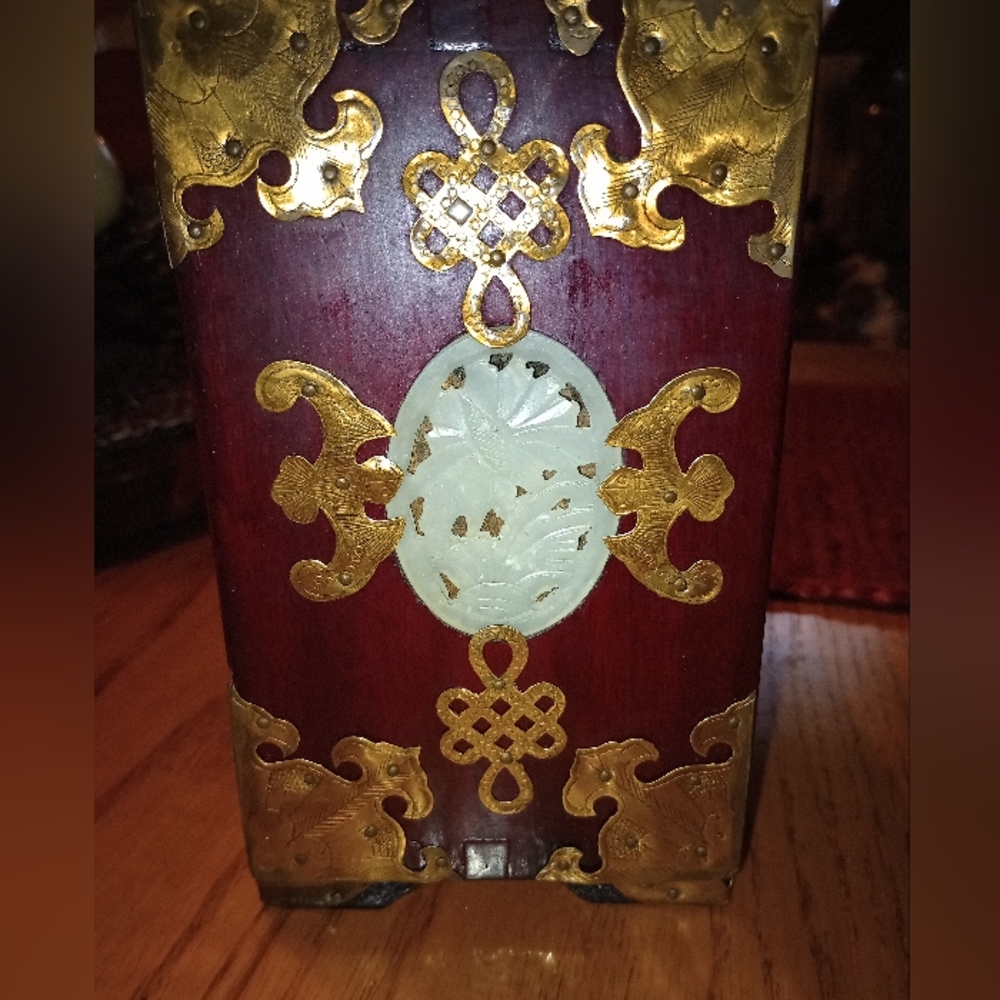Antique 1700s authentic jade jewelery box - Picture 14 of 16